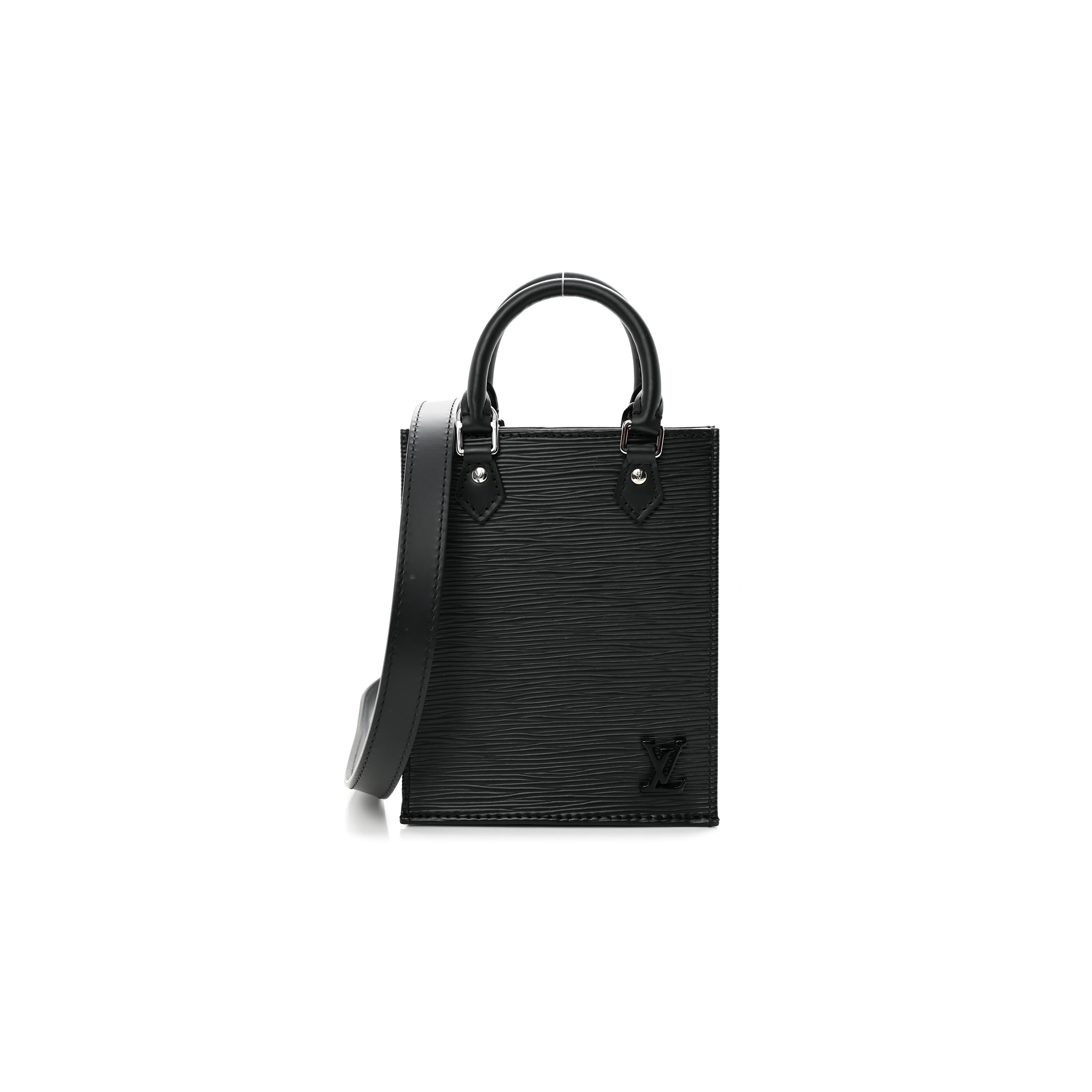 LOUIS VUITTON EPI PETIT SAC PLAT BLACK M69441 (17*14*5.5cm)